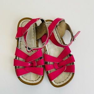 Pink salt water sandals